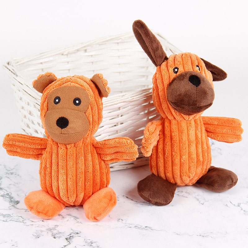 High Quality Fancy Animal Rabbit Pig Elephant Pet Squeaky Toys Dog Toy Plush Chew Toy