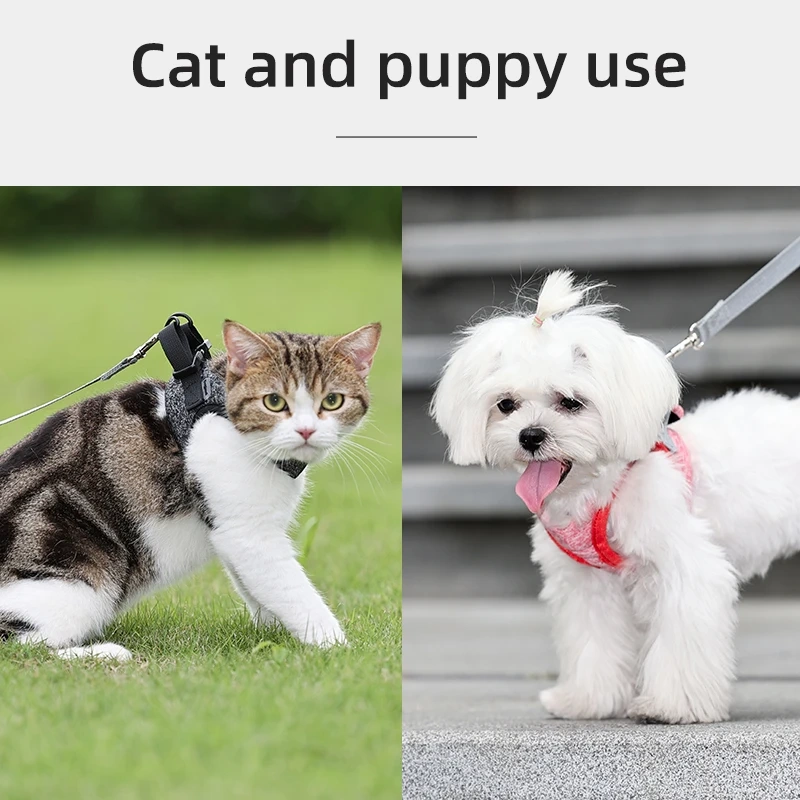 Dog Cat Harness Vest Chest Strap Comfort Breathable Adjustable Pet Harness for Small Medium Dogs Puppy Outdoor Walking