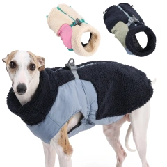 Winter Dog Jacket Vest Lambswool Quilted Winter Warm Dog Coat for Small Large Dogs Zip Up Pet Dog Clothes with Traction Buckle
