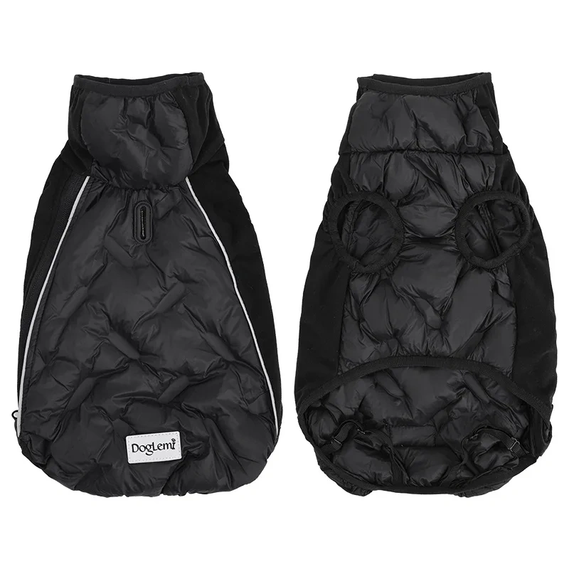Winter Dog Warm Down Jacket - Windproof, Zipper Design & Leash-Compatible, Outdoor Pet Apparel