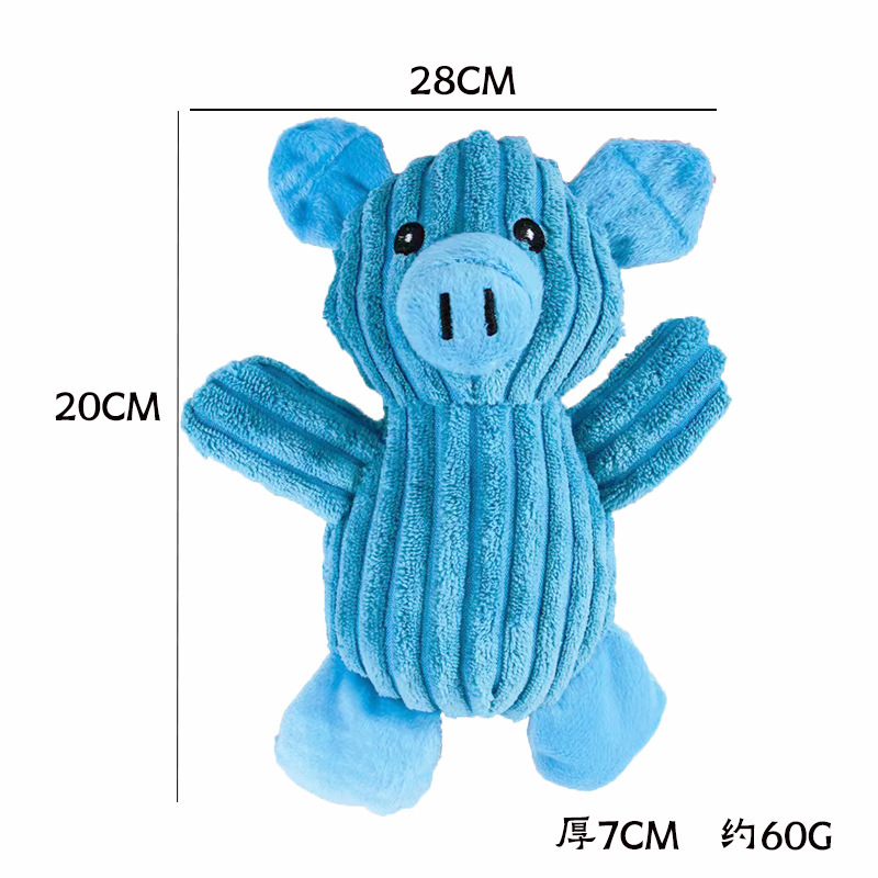 High Quality Fancy Animal Rabbit Pig Elephant Pet Squeaky Toys Dog Toy Plush Chew Toy