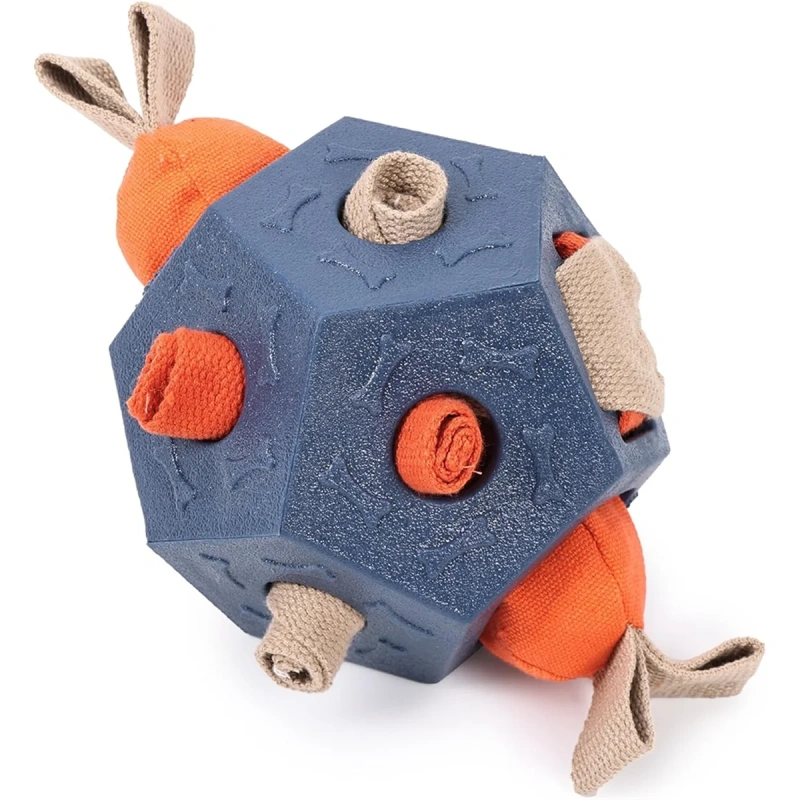Dog Snuffle Ball - Upgrade Ball Interactive Puzzle Dog Toys, Foraging Truffle Pads Puppy Snack Dispenser Slow Feeder