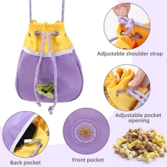 2025 Trend Adjustable Snacks Holder For Pet Training Dog Treat Shoulder Pouch Treat Pouches Large Capacity A
