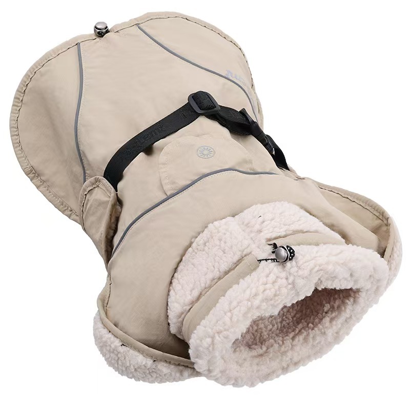 Thick Insulated Dog Coat Waterproof Windproof Winter Apparel Reflective Strips
