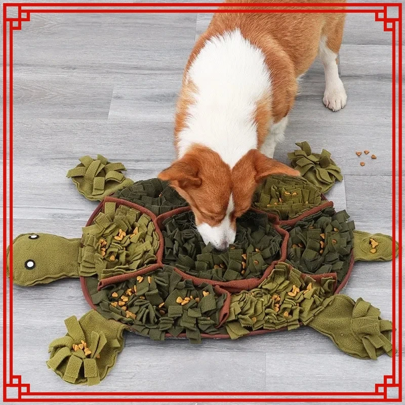Dog Snuffle Mat Tortoise Shape Pet Slow Feeding Pad Pet Sniffing Mat Dog Training Toys Pet Release Stress Toys Gift for Dogs