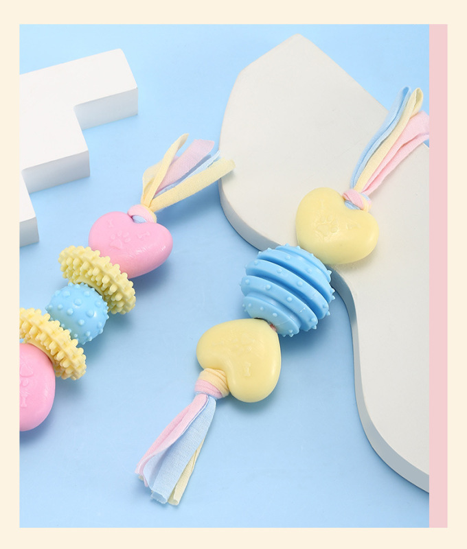 Pet TPR Candy Color Combination Knot Toy