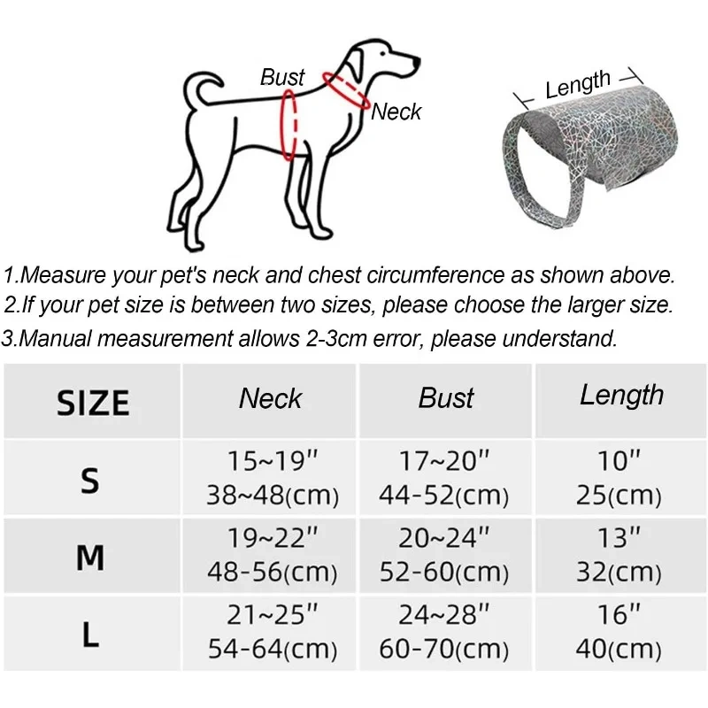 Reflective Pet Shirt Dog Vest Colorful Reflective Material Night Walk Safe Vest High Light Perception Small To Large Dogs