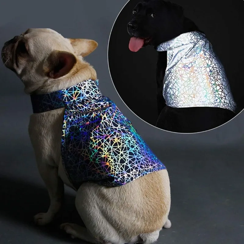 Reflective Pet Shirt Dog Vest Colorful Reflective Material Night Walk Safe Vest High Light Perception Small To Large Dogs