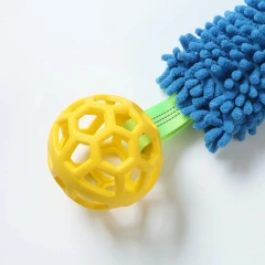 Factory Direct Eco-Friendly Soft Rubber Chew Toy Colorful BB Rings Ball for Dogs Interactive Bite-Resistant Pet Products