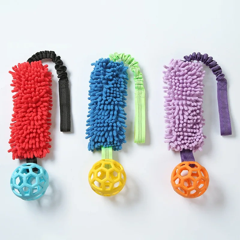 Factory Direct Eco-Friendly Soft Rubber Chew Toy Colorful BB Rings Ball for Dogs Interactive Bite-Resistant Pet Products