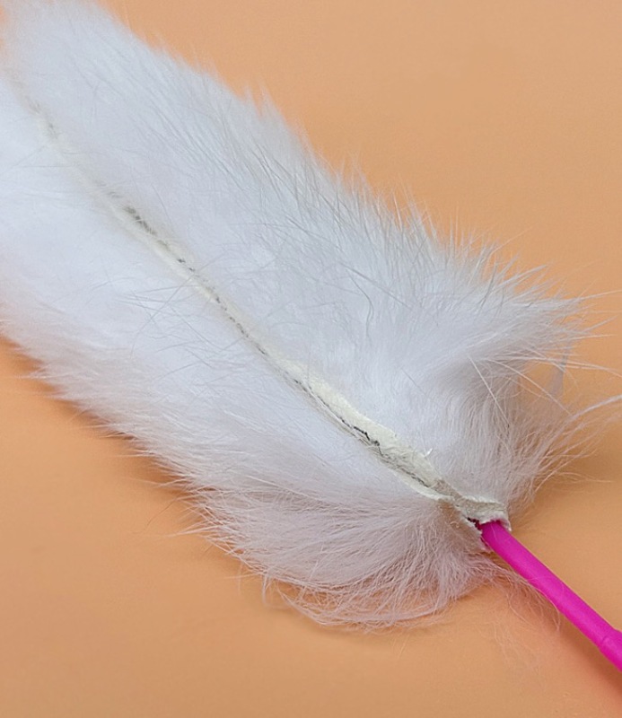 Cat Toy New Long Pole Teasing cat Stick Simulation Bite Resistant Rabbit Fur Strip Kitten Teasing cat Stick