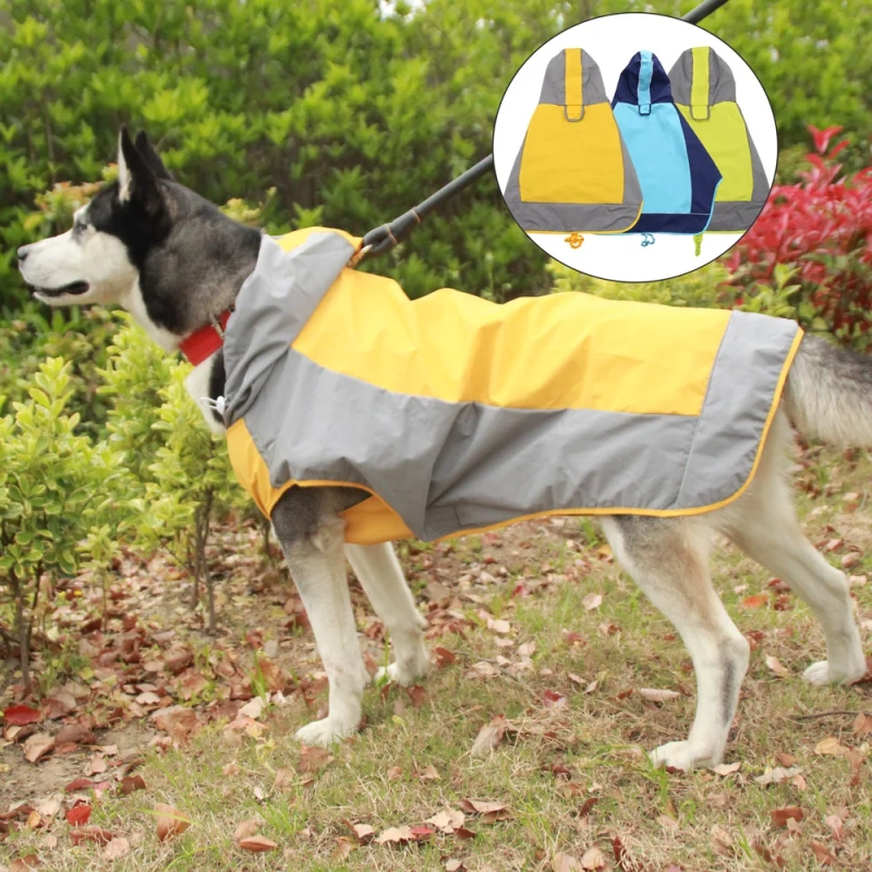 Waterproof Dog Raincoat Outdoor Pet Jacket for Large Breeds Golden Retriever All-Weather Dog Coat Pets Dog Costume Pet Clothes