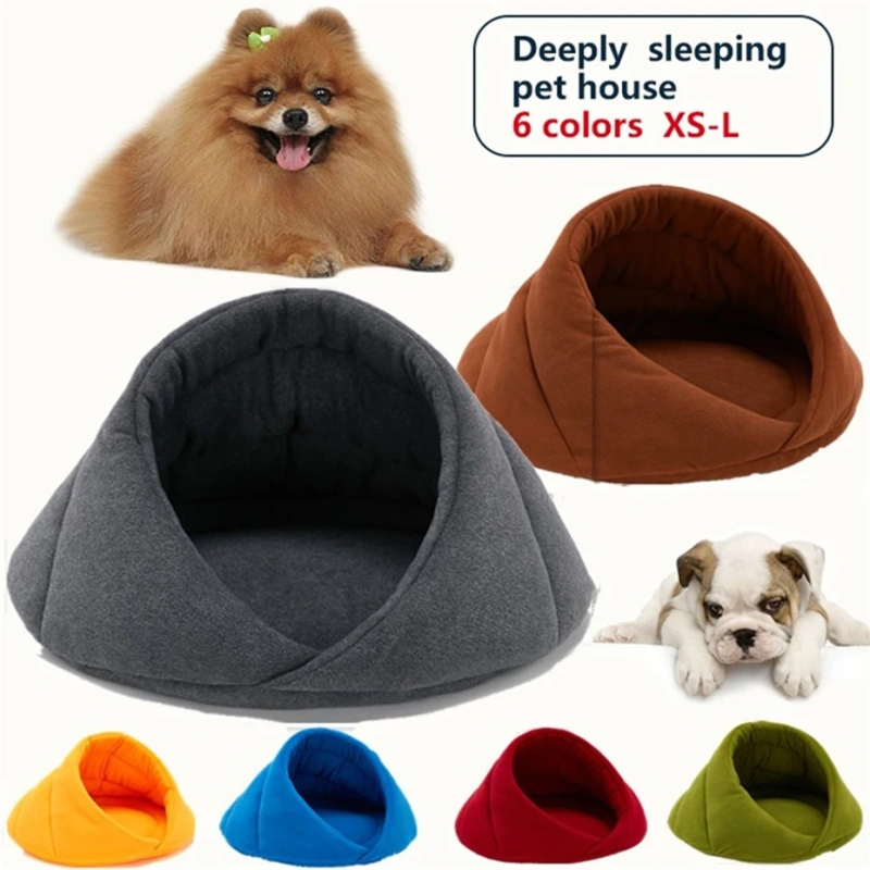 New Pet Cat Beds Polar Fleece Small Dogs Mat Winter Warm Nest Cat Sleeping Bag House Puppy Cave Bed Small Pets Kennel