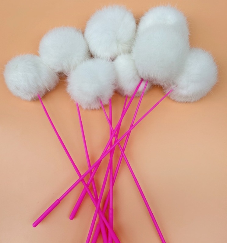 Cat Toy New Long Pole Teasing cat Stick Simulation Bite Resistant Rabbit Fur Strip Kitten Teasing cat Stick