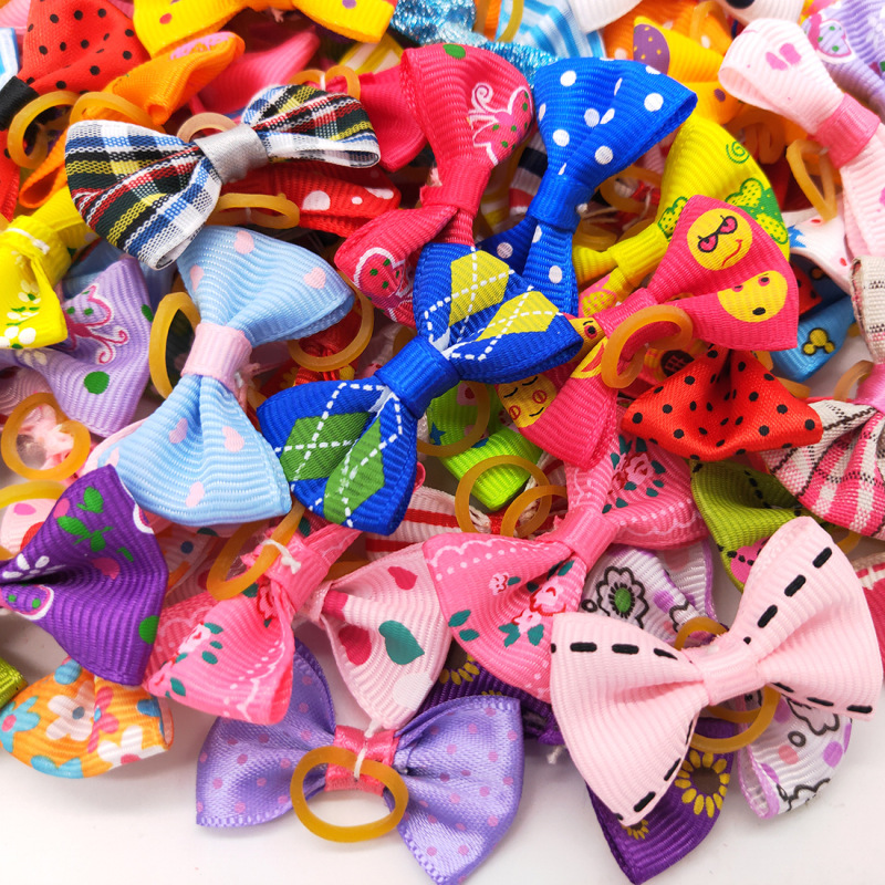 Christmas Dog Bowknot Cat Dog Hair Bow Hat Decoration Bow for Small Dog Headdress