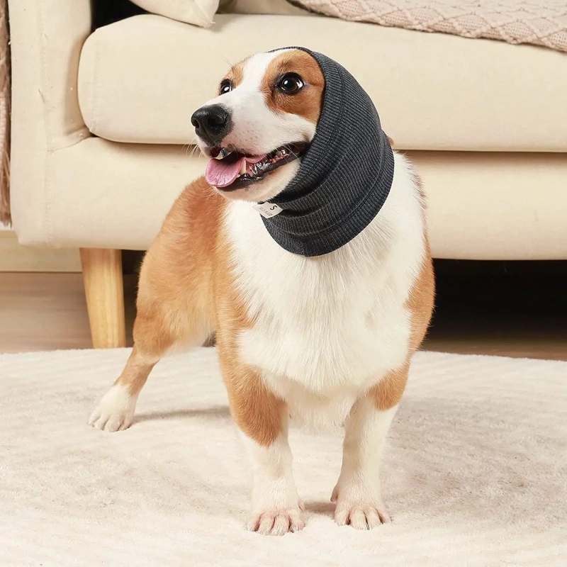 Cat Dog Grooming Earmuffs, Pet Ears, Noise-proof, Washable, Highly Elastic, Pressure-reducing, Soothing Dog Ear Cap, Dog Scarf