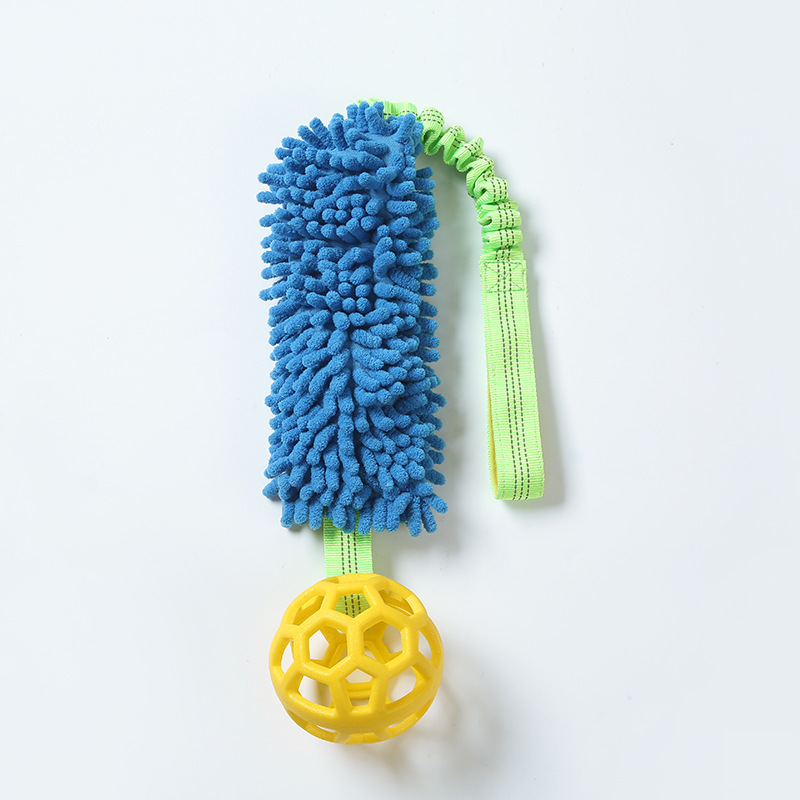 Eco-Friendly Soft Rubber Chew Toy Colorful BB Rings Ball for Dogs