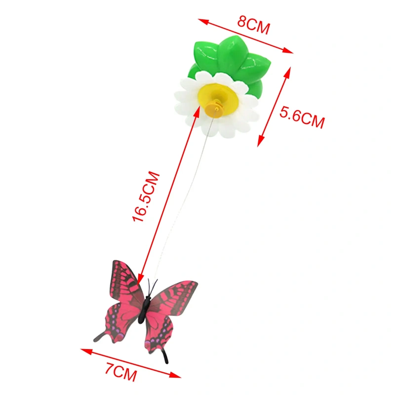 Electric Automatic Rotating Butterfly Cat Toy Interactive Kitten Teaser with Flapping Wings for Indoor Cats Play Exercise