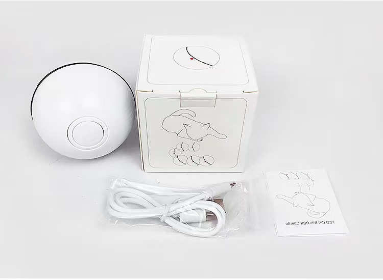 Cat Ball Toy Lighted Interactive Kitten Ball Automatic Moving Kitten Toy for Indoor Cats