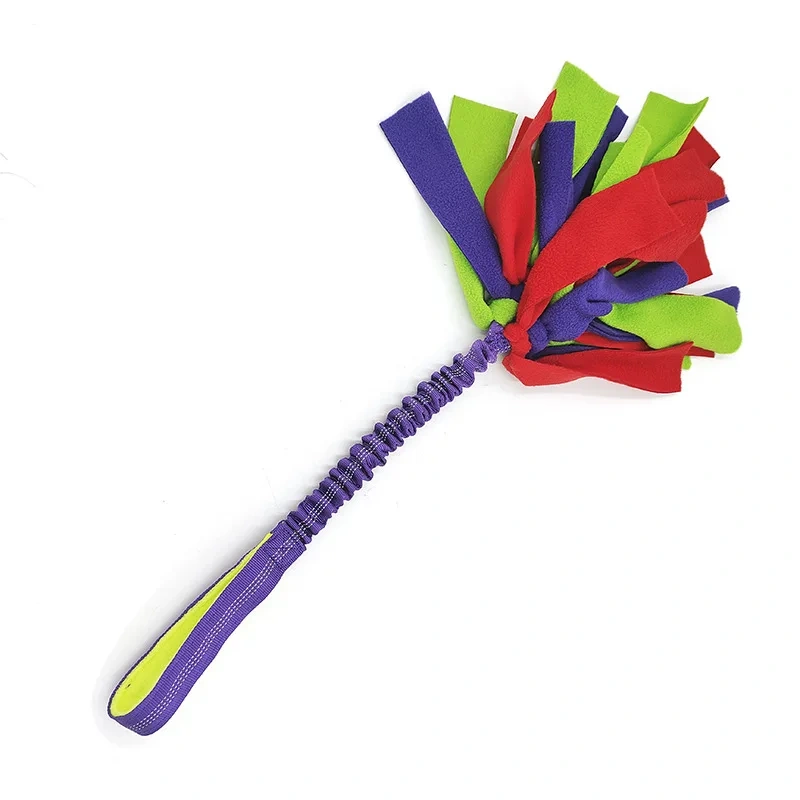 Cross-Border Interactive TPR Plush Pet Toy for Dogs Cats Colorful Molar Relief Bite-Resistant Tug-of-War Polyester Elastic