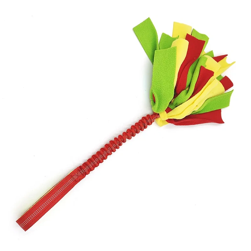 Cross-Border Interactive TPR Plush Pet Toy for Dogs Cats Colorful Molar Relief Bite-Resistant Tug-of-War Polyester Elastic