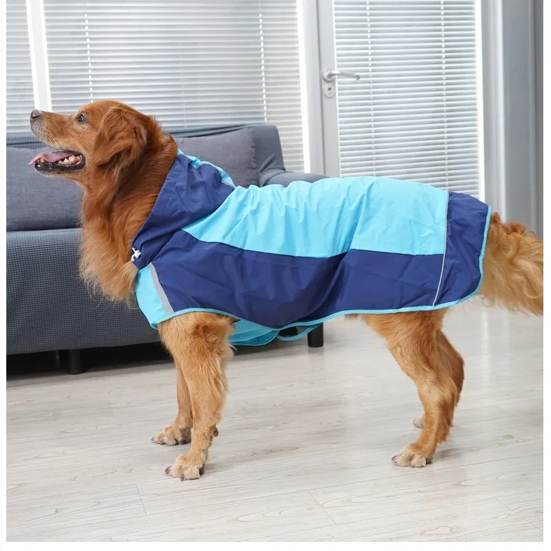 Waterproof Dog Raincoat Outdoor Pet Jacket for Large Breeds Golden Retriever All-Weather Dog Coat Pets Dog Costume Pet Clothes