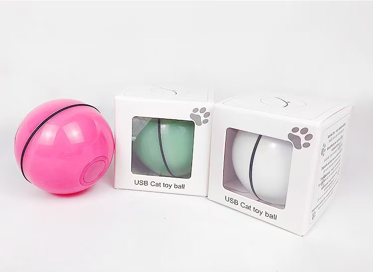 Cat Ball Toy Lighted Interactive Kitten Ball Automatic Moving Kitten Toy for Indoor Cats