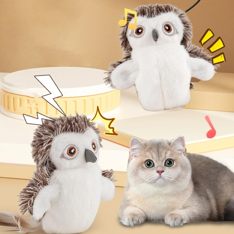 Flapping Bird Cat Toy Rechargeable Bird Simulation Cat Toy With Catnip And 3 Modes Realistic Chirping