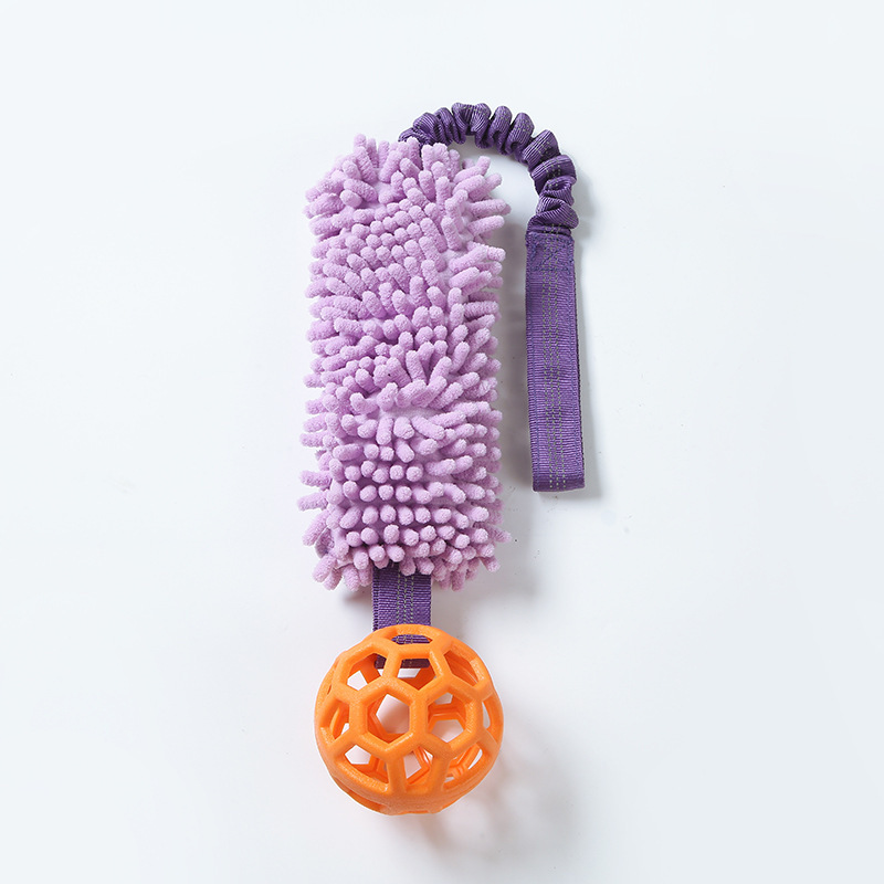 Eco-Friendly Soft Rubber Chew Toy Colorful BB Rings Ball for Dogs