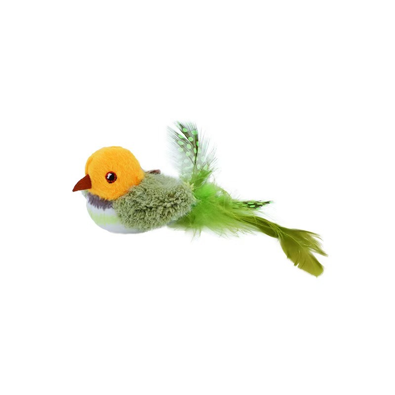 Interactive Chirping Bird Cat Toy Pet Simulation Bird Touch Voice Doll