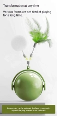 FishPrincess Automatic Teaser Ball Simple Design Interactive Cat Toy with Rope Pet Supplies for Cats