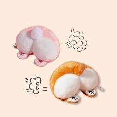 Best-selling Interactive Teething Anti-tear Corgi Hip Plush Squeaky Animal Model Dog Chew Toy