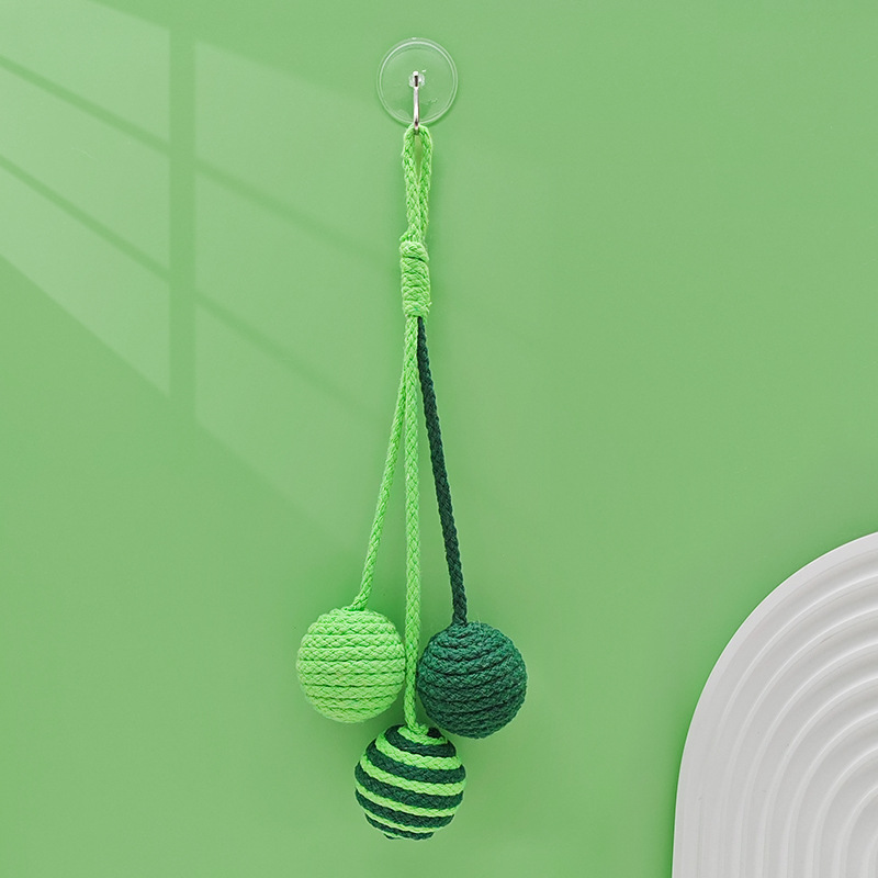 Resistant Chew Toys Can Be Suspended Cat Teasing Toys Cotton Rope Ball Toy