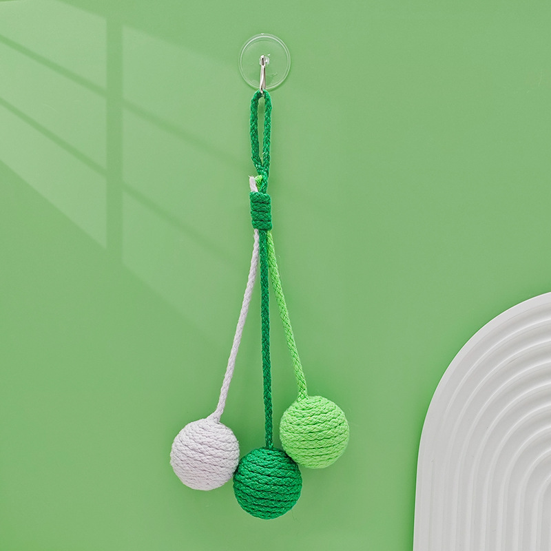 Resistant Chew Toys Can Be Suspended Cat Teasing Toys Cotton Rope Ball Toy