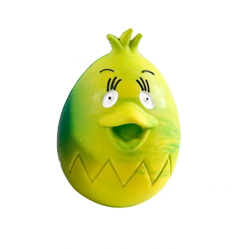 Wholesale Factory Eco-Friendly Cartoon Color Egg Small Size Durable Pet Dog Rubber Chew Toy
