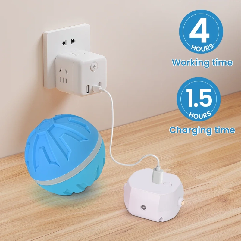 Remote-Controlled LED Light Up Rubber Dog Ball – Rechargeable Interactive Fetch Toy for Aggressive Chewers, IP65 Waterproof