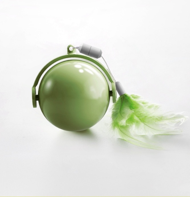 Automatic Teaser Ball Simple Design Interactive Cat Toy with Rope