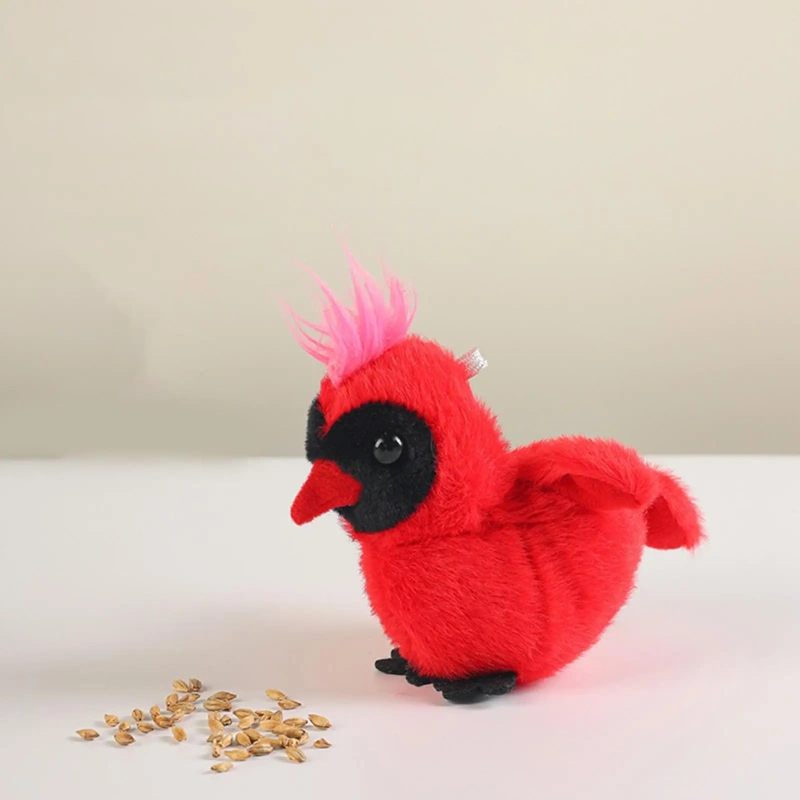 Bird Cat Toy Fly Bird Cat Toy Realistic Flapping Wings Electric Plush Doll for Rabbit Medium Large Breed Mental Stimulation