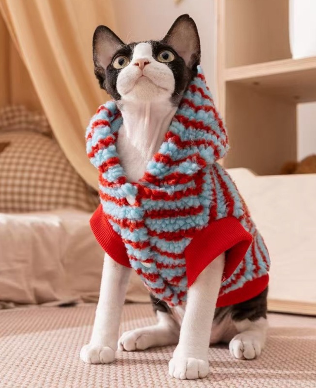Cartoon Pattern cat Jacket Coat Fashion Striped
