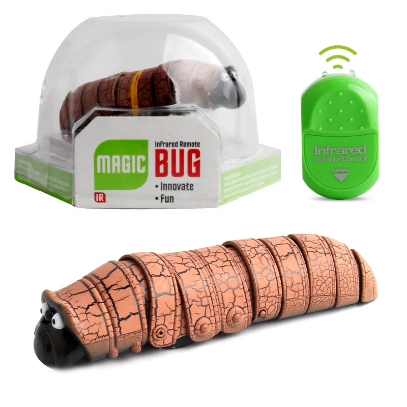 Electric Caterpillar Remote Control Toy With Infrared Remote Control Ghost Bug Spoof Reptiles Kids Adults Party Prank Toy