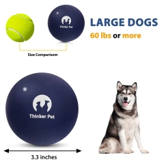 SCGK Tough Dog Ball Toy Strong Natural Rubber Great Dog Fetch Toy Chew Toys for Dogs Indestructible Dog Ball Toys