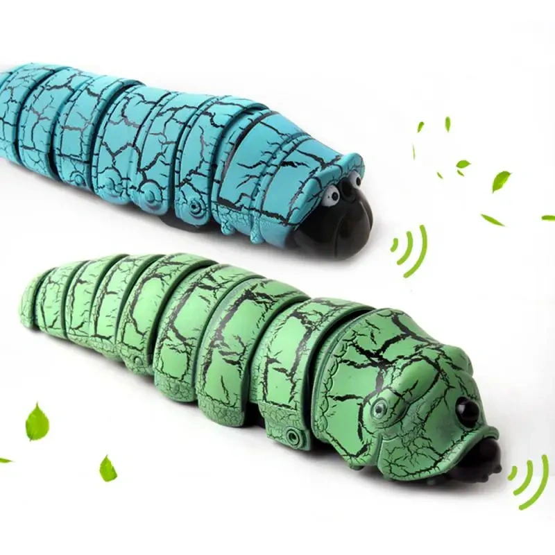 Electric Caterpillar Remote Control Toy With Infrared Remote Control Ghost Bug Spoof Reptiles Kids Adults Party Prank Toy