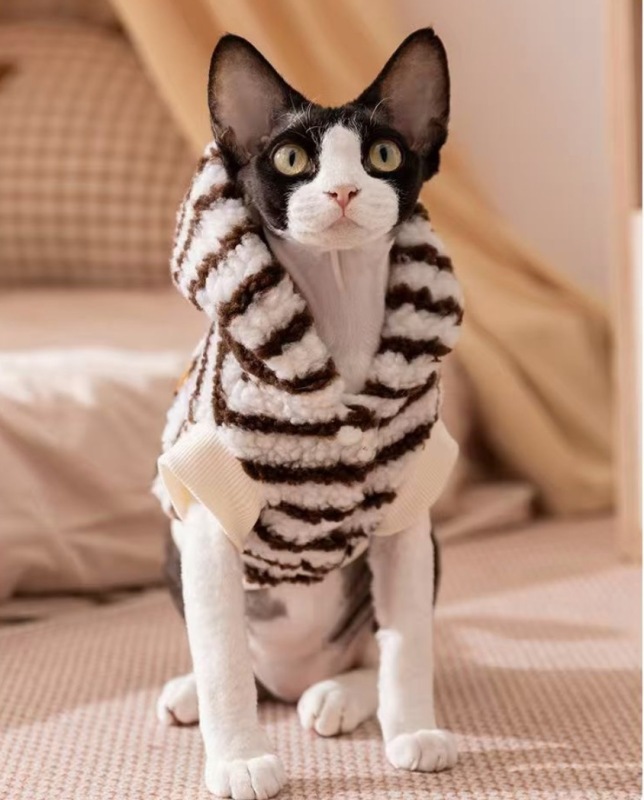 Cartoon Pattern cat Jacket Coat Fashion Striped
