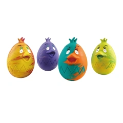 Wholesale Factory Eco-Friendly Cartoon Color Egg Small Size Durable Pet Dog Rubber Chew Toy