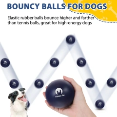 SCGK Tough Dog Ball Toy Strong Natural Rubber Great Dog Fetch Toy Chew Toys for Dogs Indestructible Dog Ball Toys