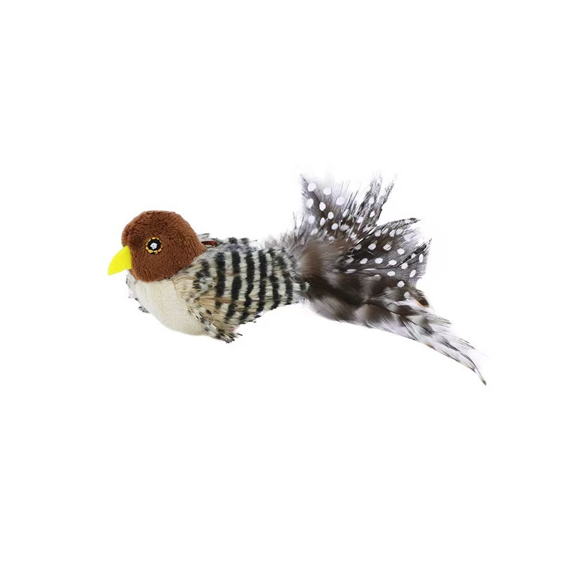 Interactive Chirping Bird Cat Toy Pet Simulation Bird Touch Voice Doll