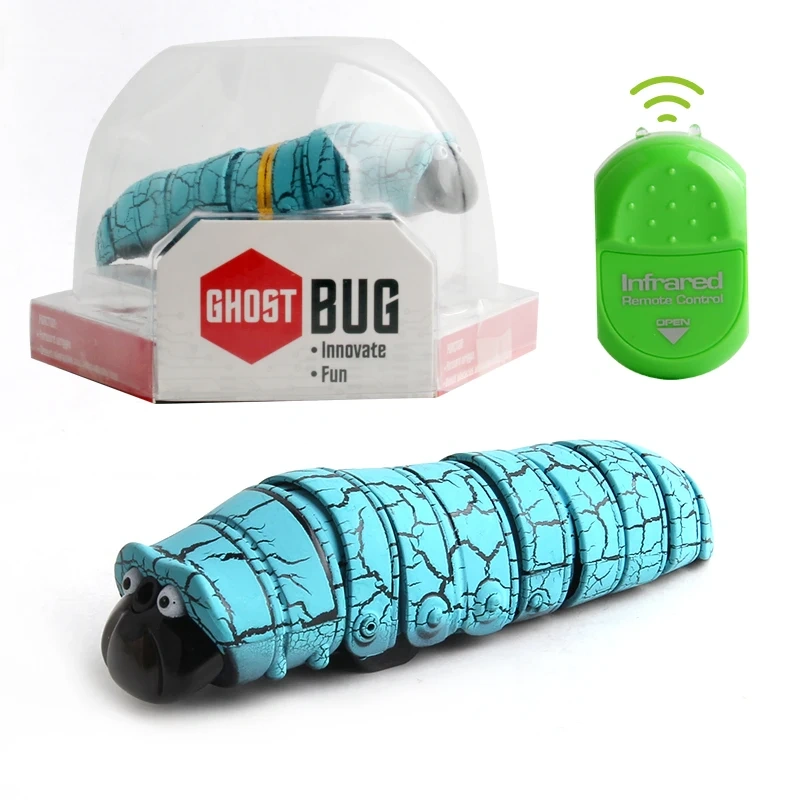 Electric Caterpillar Remote Control Toy With Infrared Remote Control Ghost Bug Spoof Reptiles Kids Adults Party Prank Toy