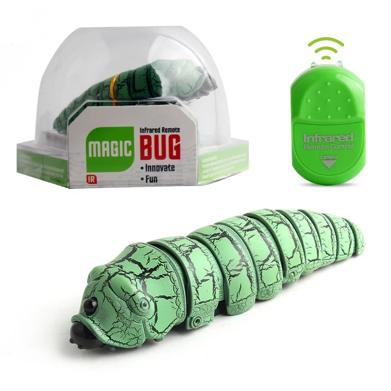Electric Caterpillar Remote Control Toy With Infrared Remote Control Ghost Bug Spoof Reptiles Kids Adults Party Prank Toy
