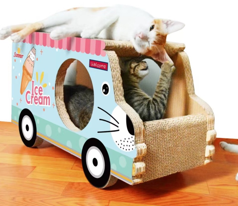 New Style Little Scarab Bus Cat Scratching Board Cat Climbing Frame  Claw Board