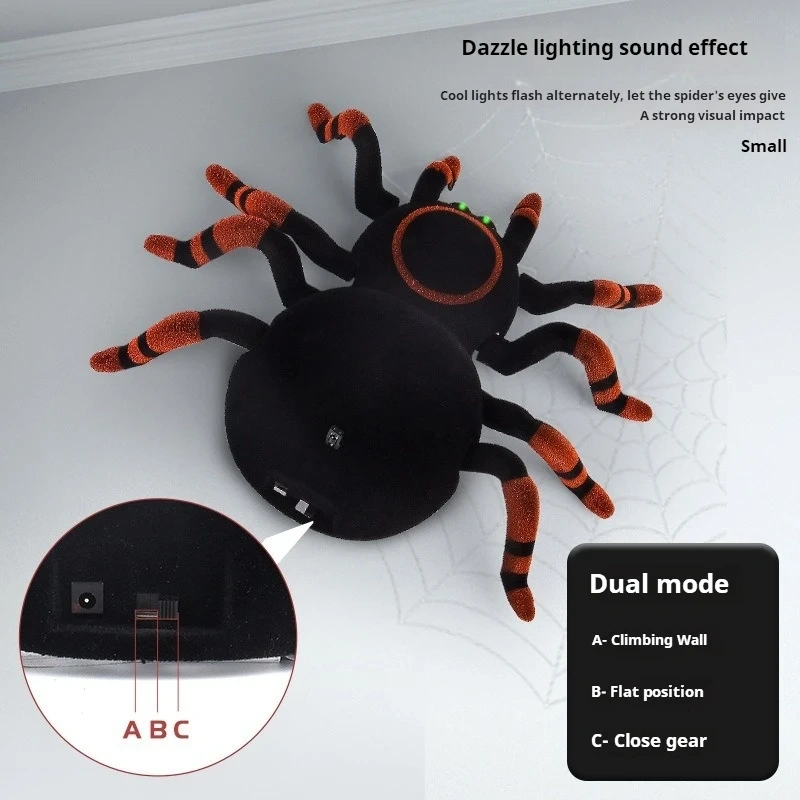 Fy878 Remote Control Spider Climbing Wall Simulation Stunt Car Halloween Toy Gift With Lights Christmas Remote Control Car Gift